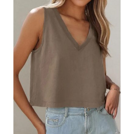 V-Neck Casual Sleeveless Top