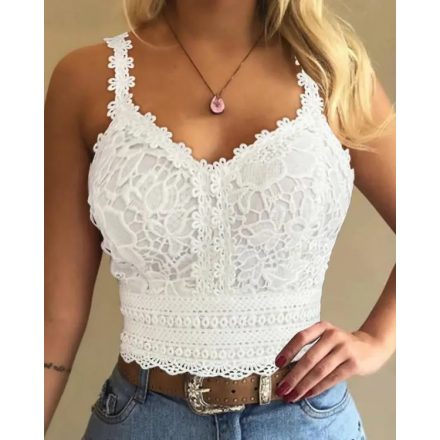 Floral Pattern Shirred Cami Top