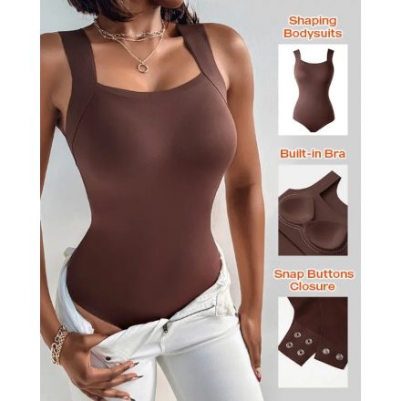 ChicMe ContourX U Neck Shapewear Built-in Bra Sleeveless High Strechy Slim Fit Tank BodySuits