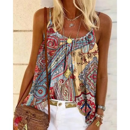 Tribal Print Flowy Cami Top